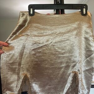 light Gold satin and lace Skirt